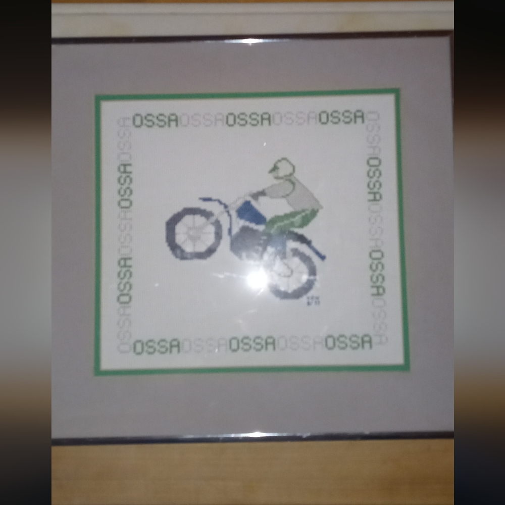 Vintage framed needlepoint artwork